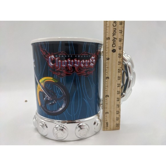 Cup Mug Coffee Tea Beer Orange County Choppers Motorcycle Chrome Unique - Picture 12 of 12
